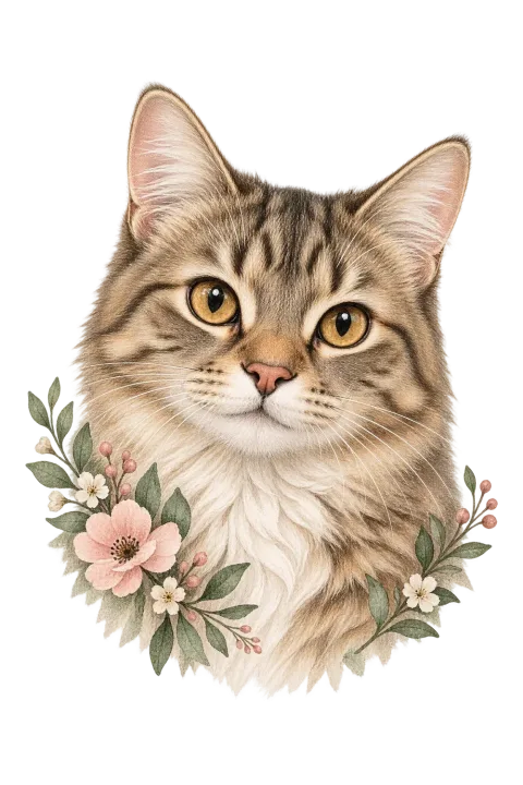 Kedi Portresi Şeffaf Telefon Kılıfı