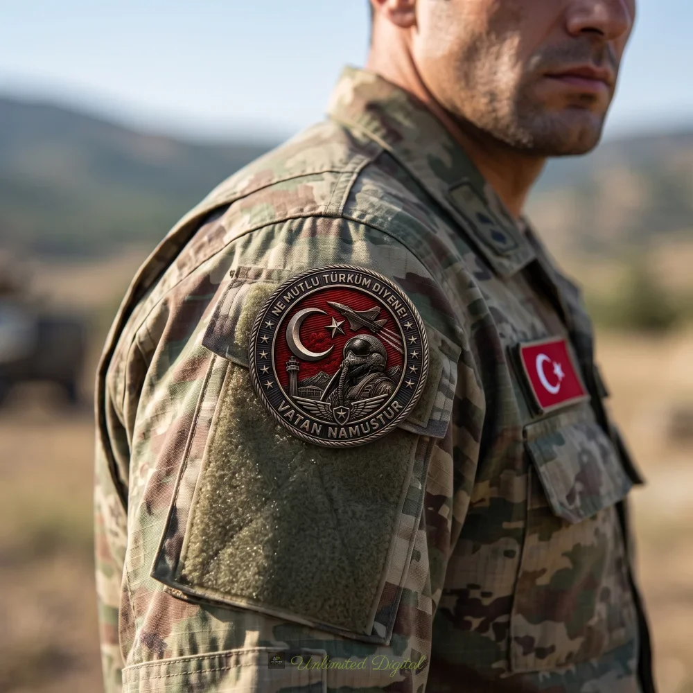 TPU Havacı Cırtlı Arma | 3D Kabartmalı Peç