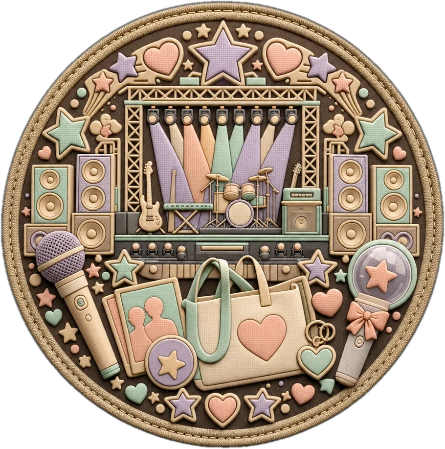 K-Pop Themed 3D Embossed TPU Patch | UV Printed Fun Badge