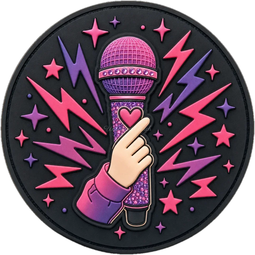 K-Pop Themed 3D Embossed TPU Patch | UV Printed Tactical Badge