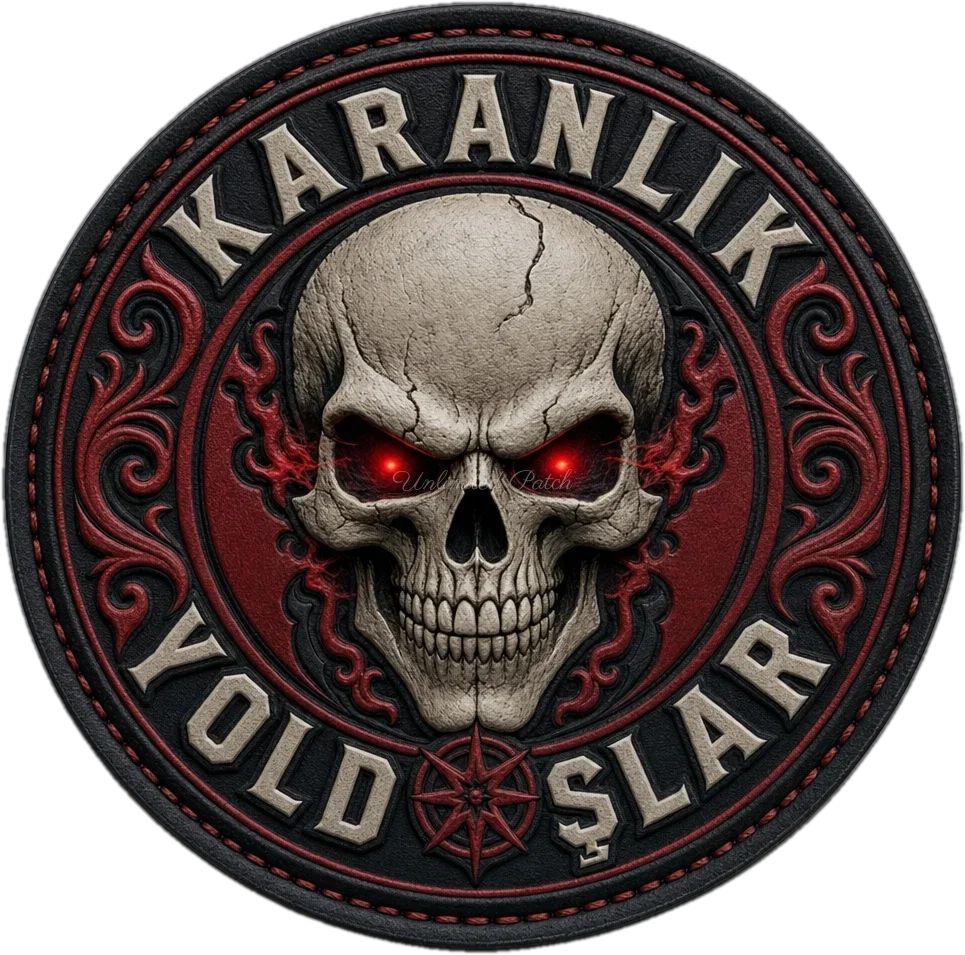 Skull Themed 3D Embossed TPU Patch | UV Printed Badge