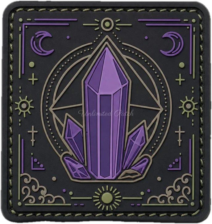 Mystic Crystal Themed 3D Embossed TPU Patch | UV Printed Badge