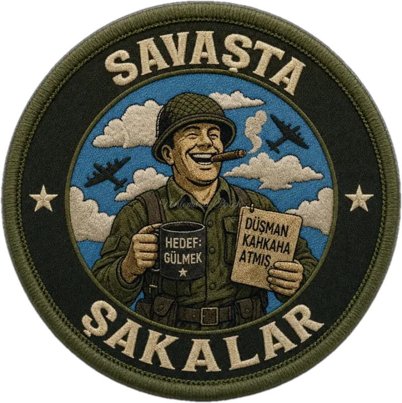 Military Humour Themed 3D Embossed TPU Patch | UV Printed Badge