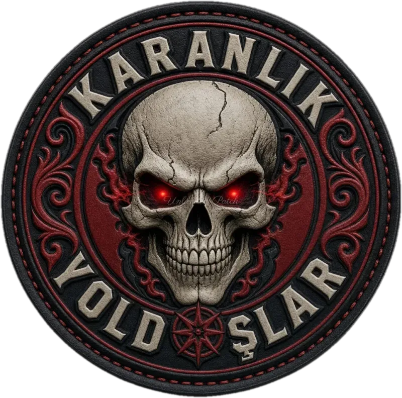 Skull Themed 3D Embossed TPU Patch | UV Printed Badge