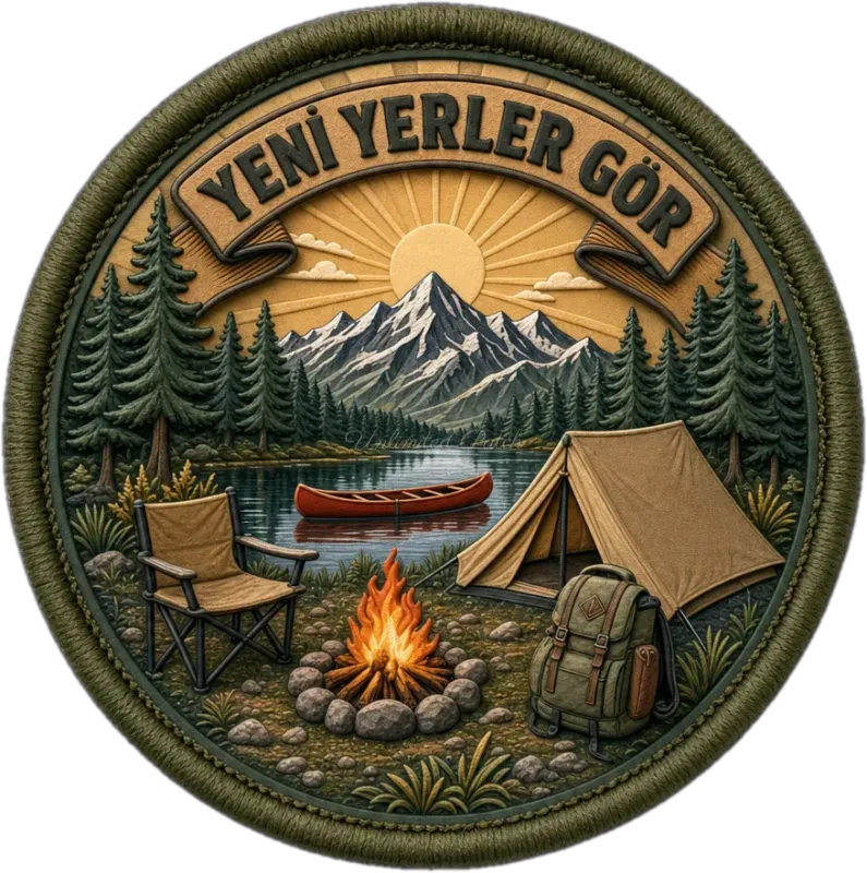 Camp Themed 3D Embossed TPU Patch | UV Printed Tactical Badge