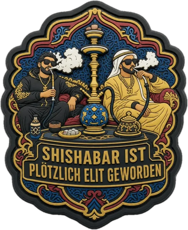 Shisha Bar Plötzlich 3D Embossed TPU Patch | UV Printed Badge