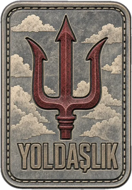 Trident Themed 3D Embossed TPU Patch | UV Printed Biker Badge