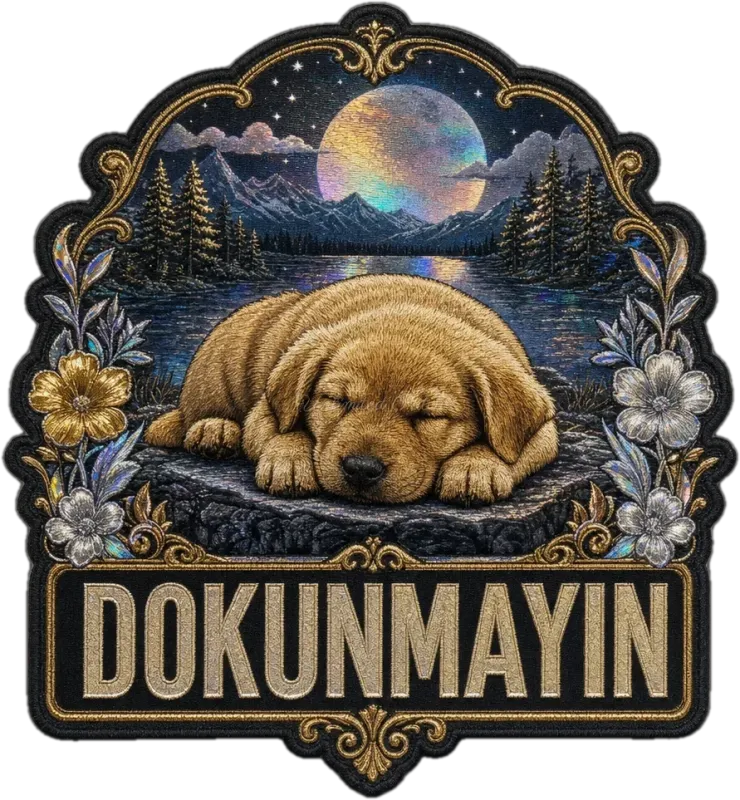 Puppy Themed 3D Embossed TPU Patch | UV-Printed Badge