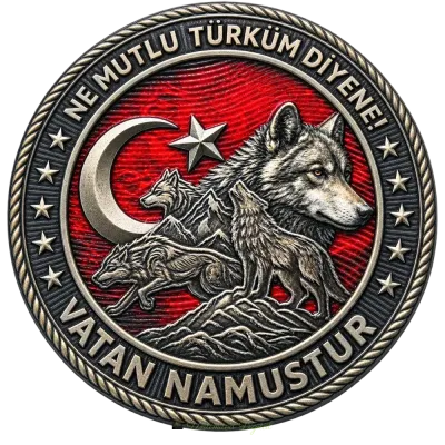 "Ne Mutlu Türküm Diyene / Vatan Namustur" Kurt Temalı 3D Kabartmalı TPU Peç – UV Baskılı Taktik Arma