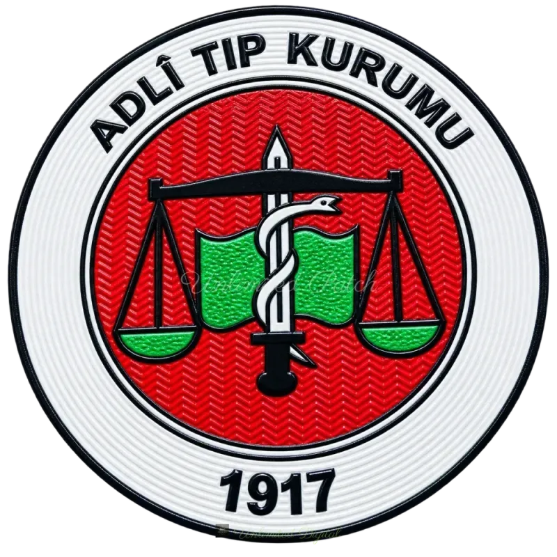 Adlî Tıp Kurumu (Forensic Medicine Institution) TPU Embossed Badge | UV Printed 3D TPU Patch