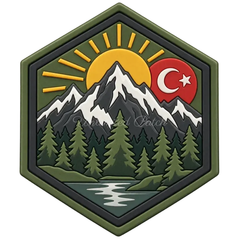 Mountain and Forest Themed Patch | 3D TPU Scout Badge