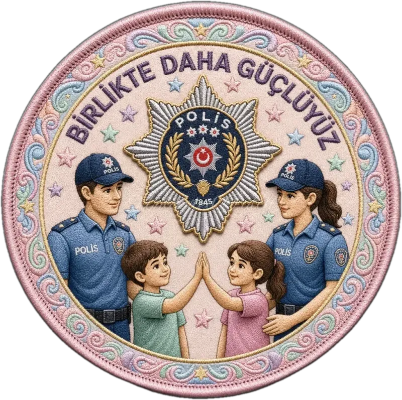 Vintage Badge with an Old Police Star Theme | Sew-On Patch