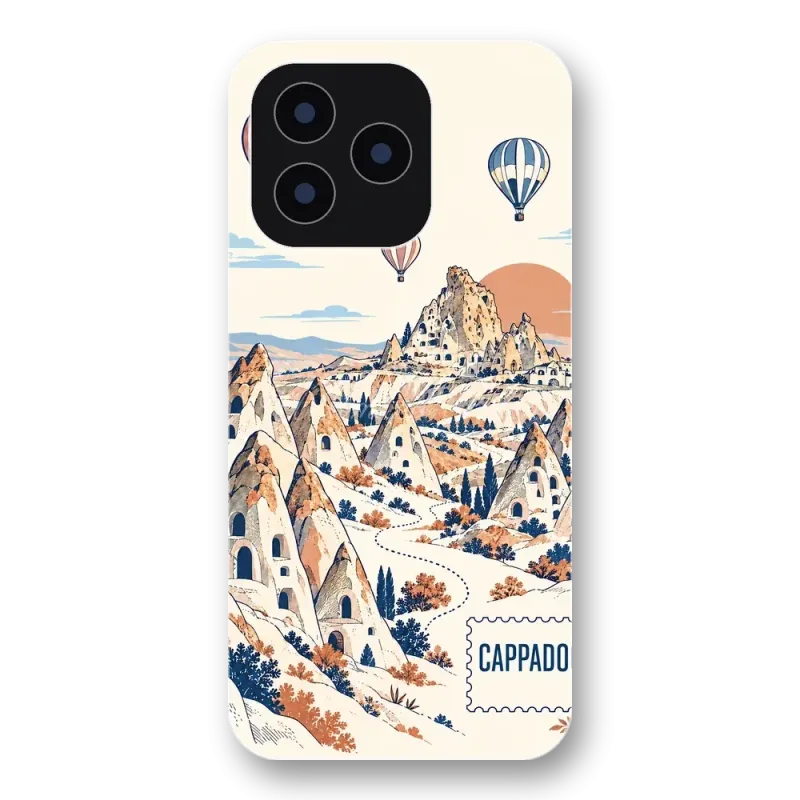 Kapadokya Rota Çizim Şeffaf Telefon Kılıfı