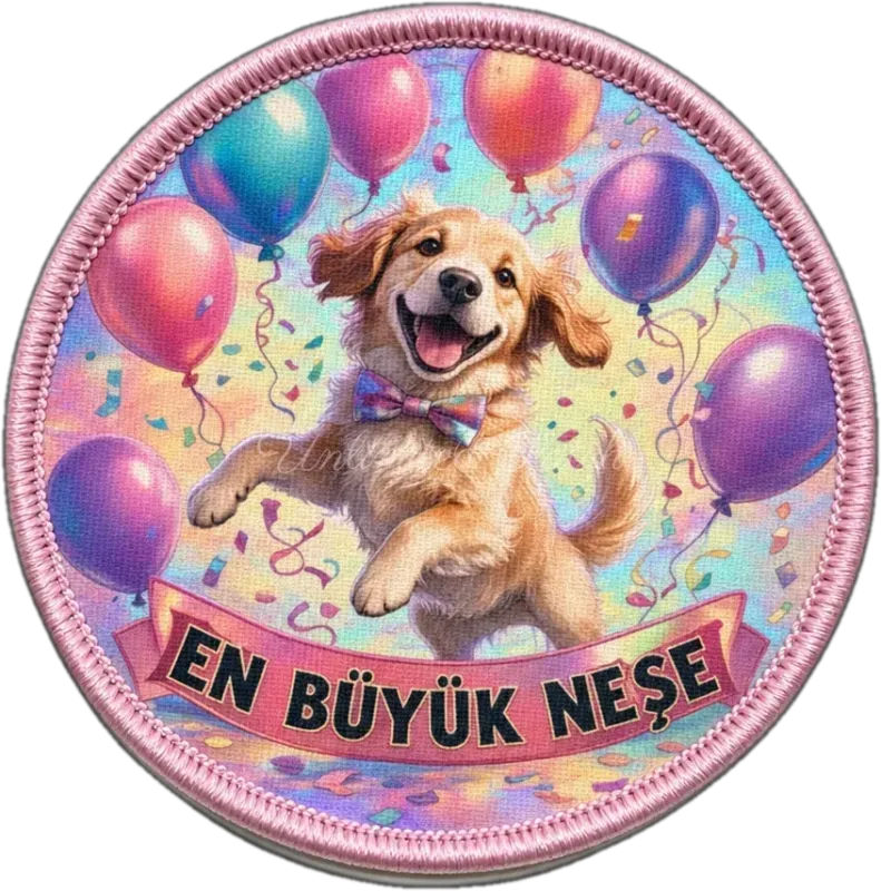 3D Embossed TPU Patch with Tail Dog Theme | UV Printed Badge