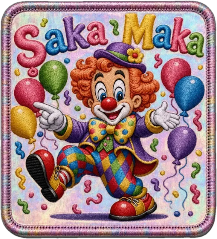 Clown Themed 3D Embossed TPU Patch | UV Printed Badge