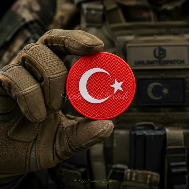 Turkish Flag Velcro Patch | 3D TPU Emblem