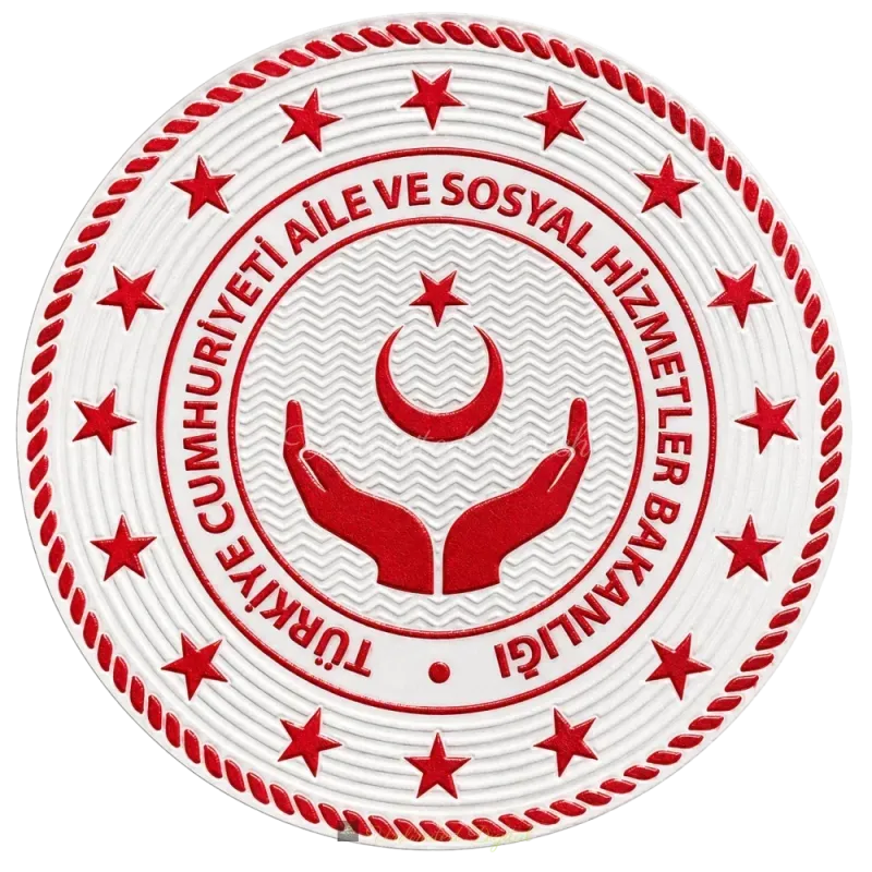 Republic of Turkey Ministry of Family and Social Services TPU Embossed Badge | UV Printed 3D Patch